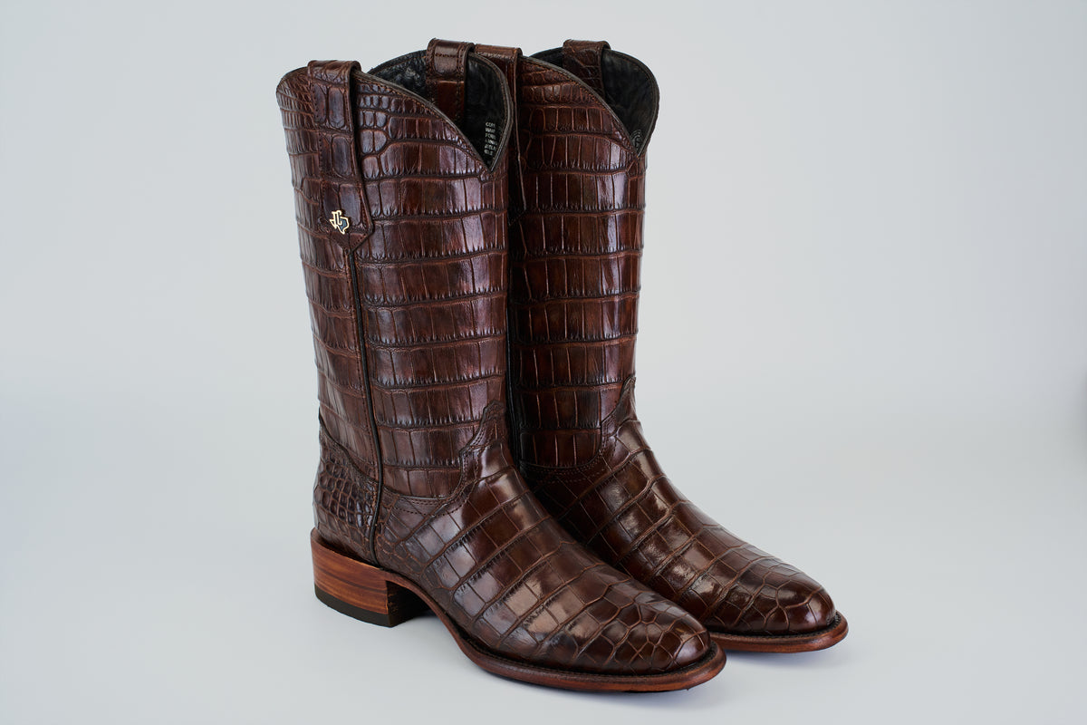 James - Brown - Round Toe (Full Alligator)