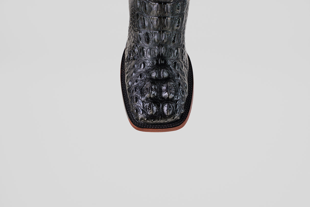 James - Black - Square Toe (Alligator Head)
