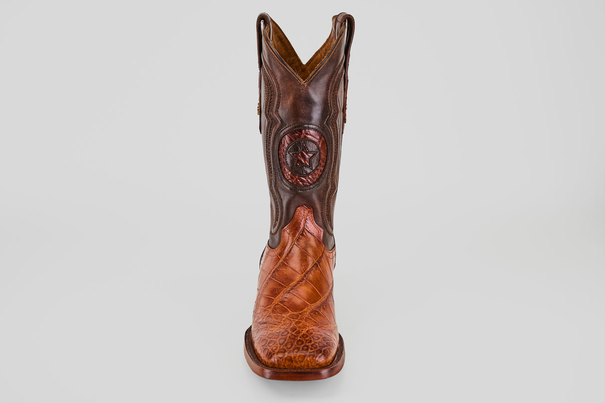 James - Cogñac - Square Toe (Alligator Hornback)