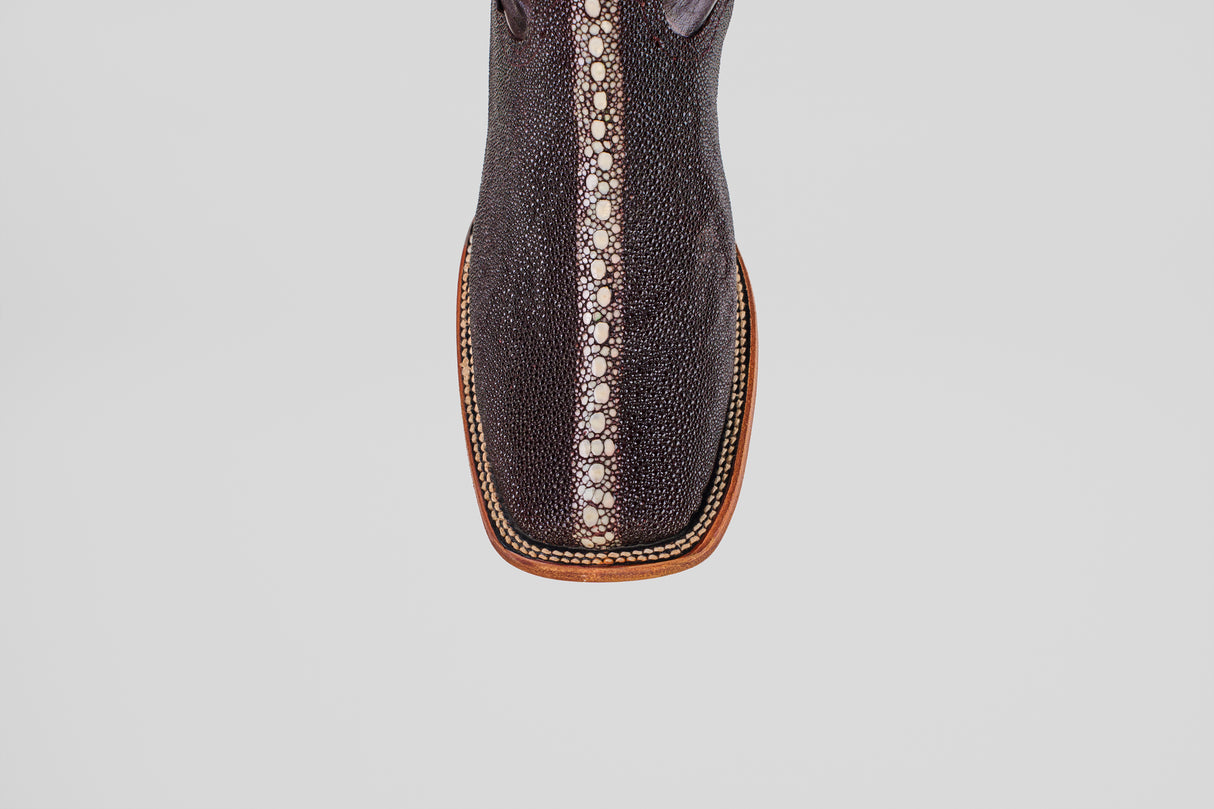 Exotic Stingray Queen - Wine - Square Toe