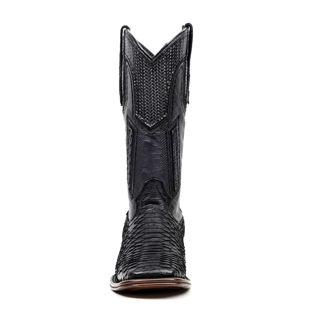 MOD - TX PLATINO Python Negro H-501 - Gomez Western Wear