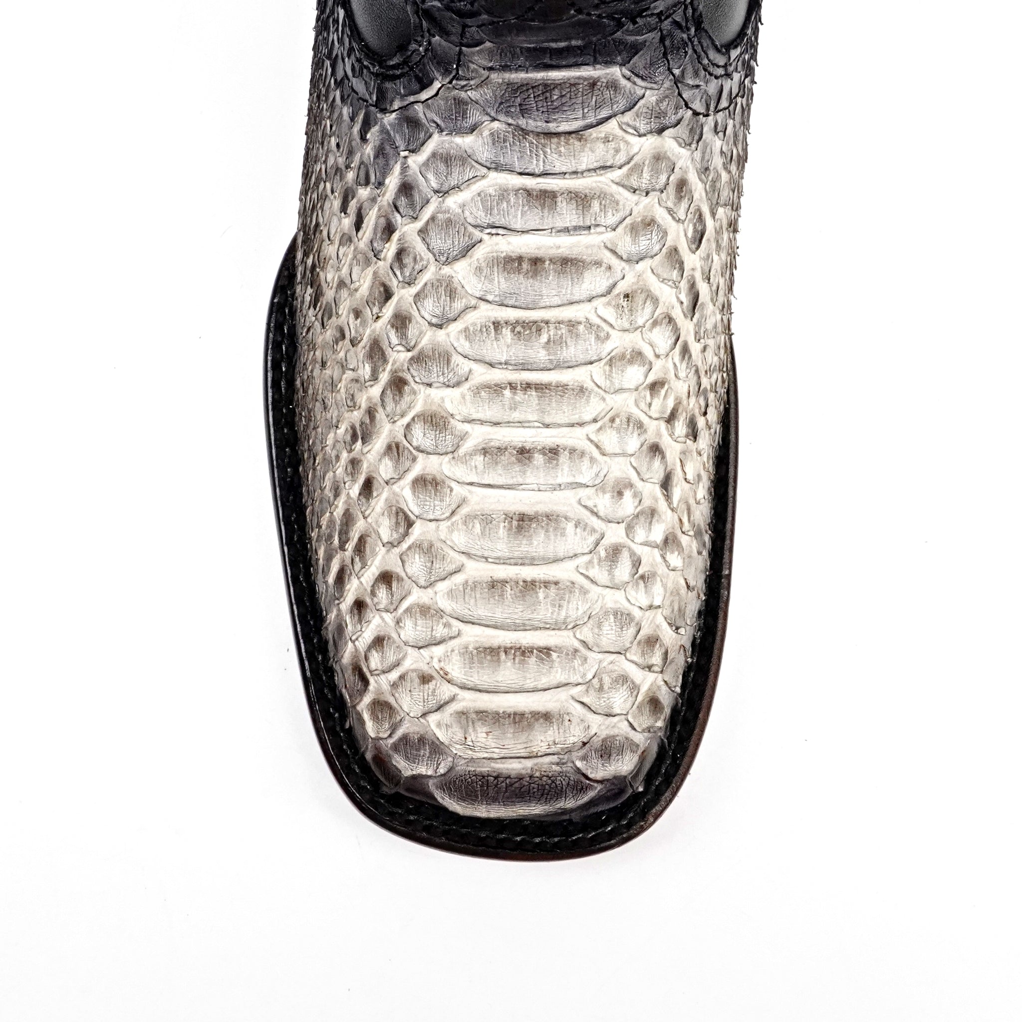 Tanner Platinum Python Boots - Natural - Square Toe
