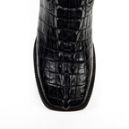James Aligator Tail Boots - Black - Square Toe (LG10)