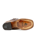 Tanner Platinum Python Boots - Tamarind - Square Toe