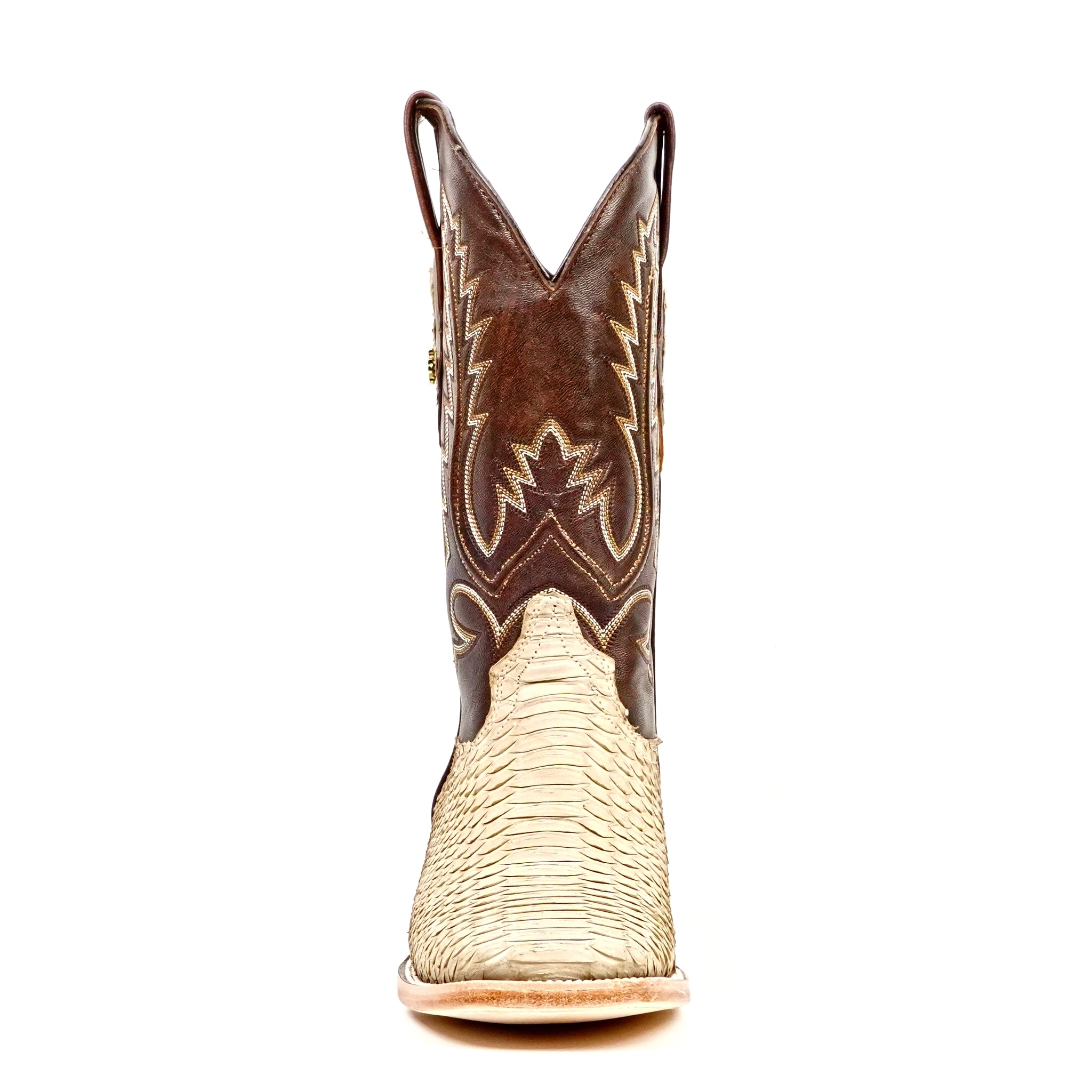 Tanner Cappuccino Python Boots - Square Toe (PN30)