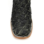 Connor Pirarucu Fish Boots - Gray Black - Square Toe (PZ60)