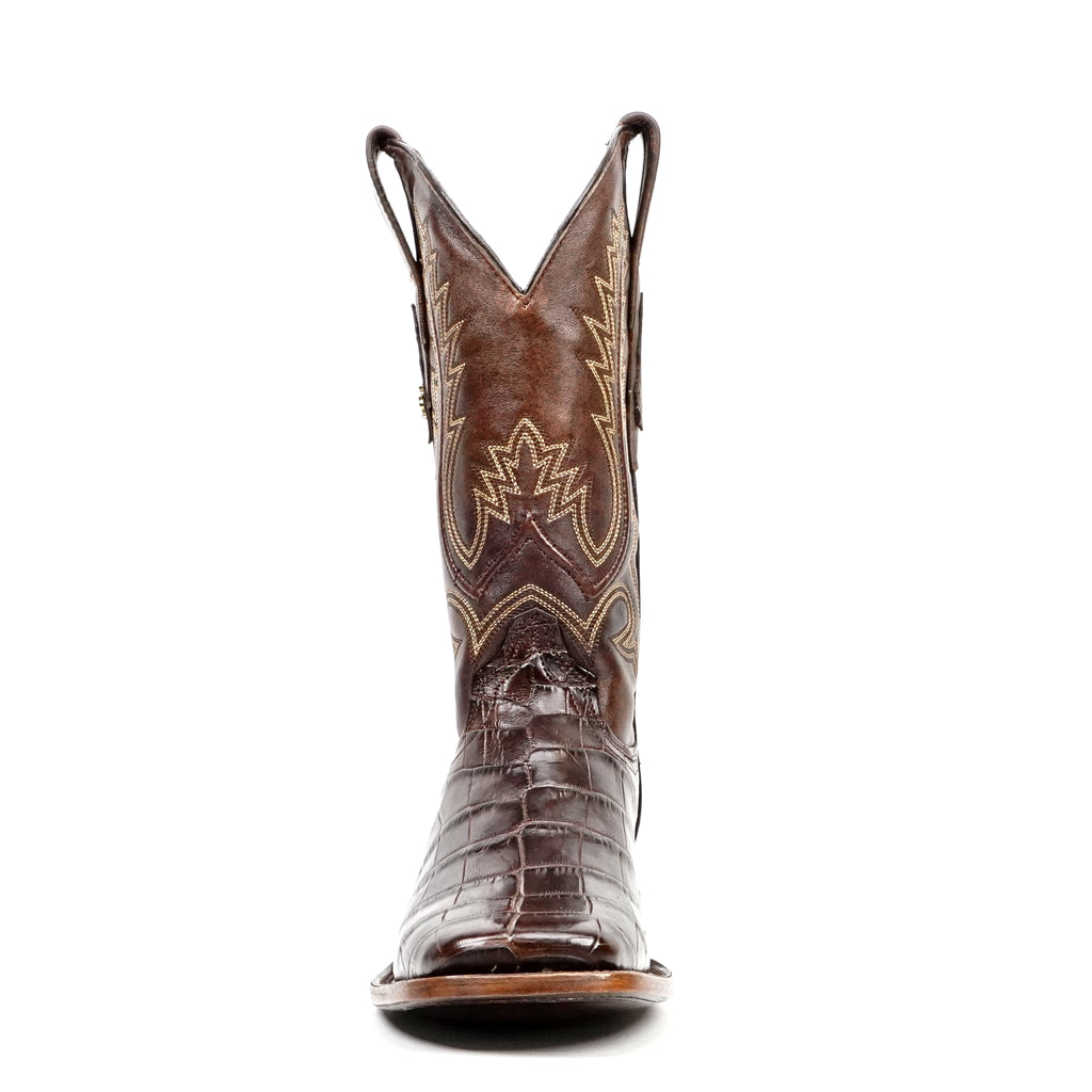 James - Brown - Square Toe (Alligator Tail &amp; Belly) (LG10)