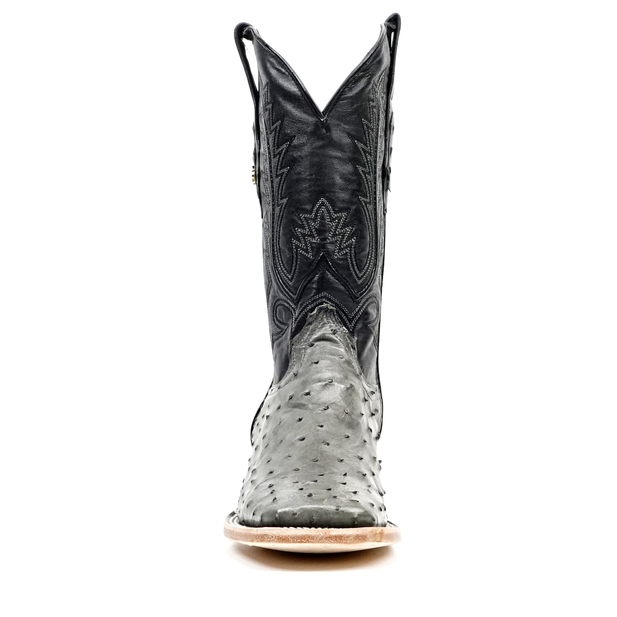 Austin Ostrich Boots - Gray - Square Toe (AV20)