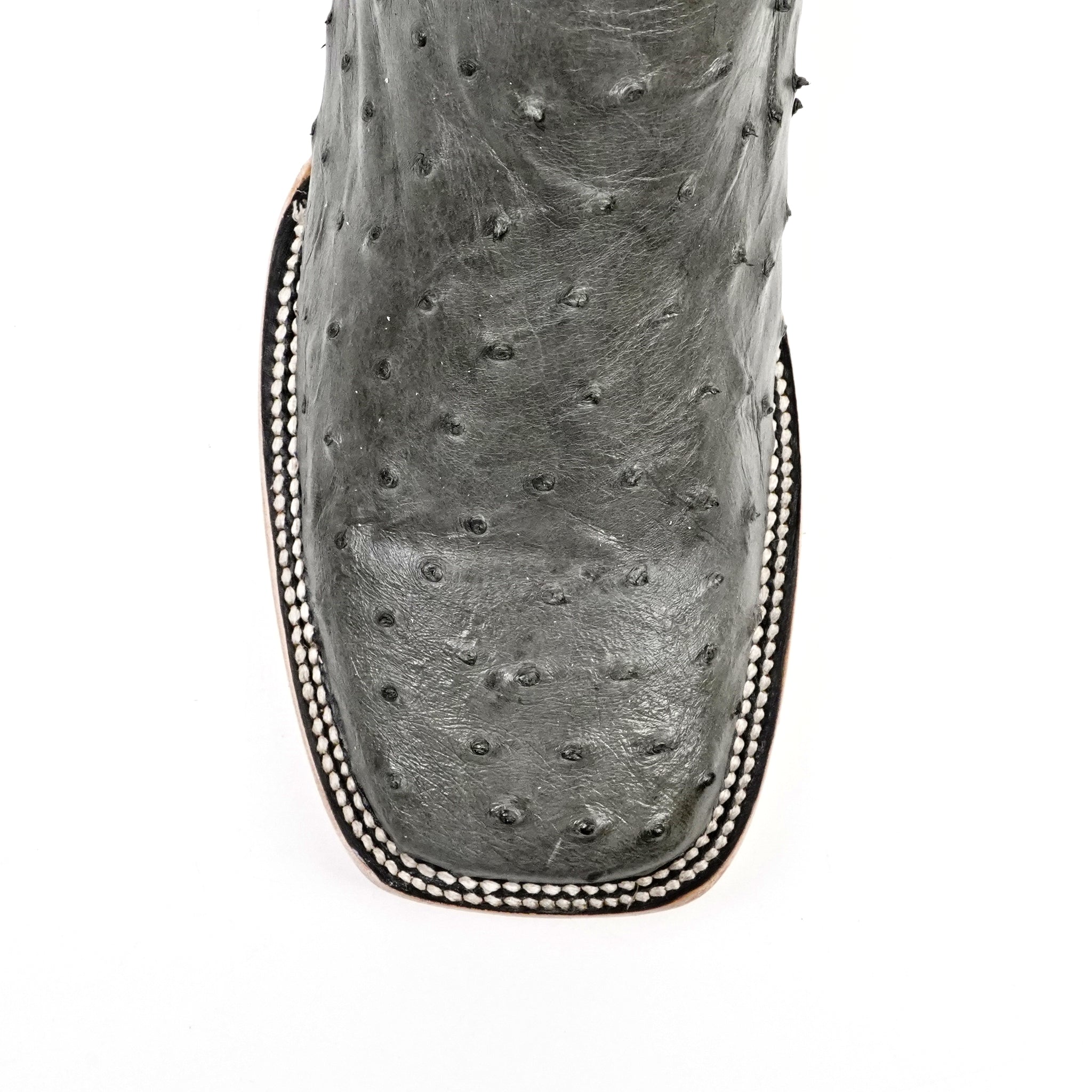 Austin Ostrich Boots - Gray - Square Toe (AV20)