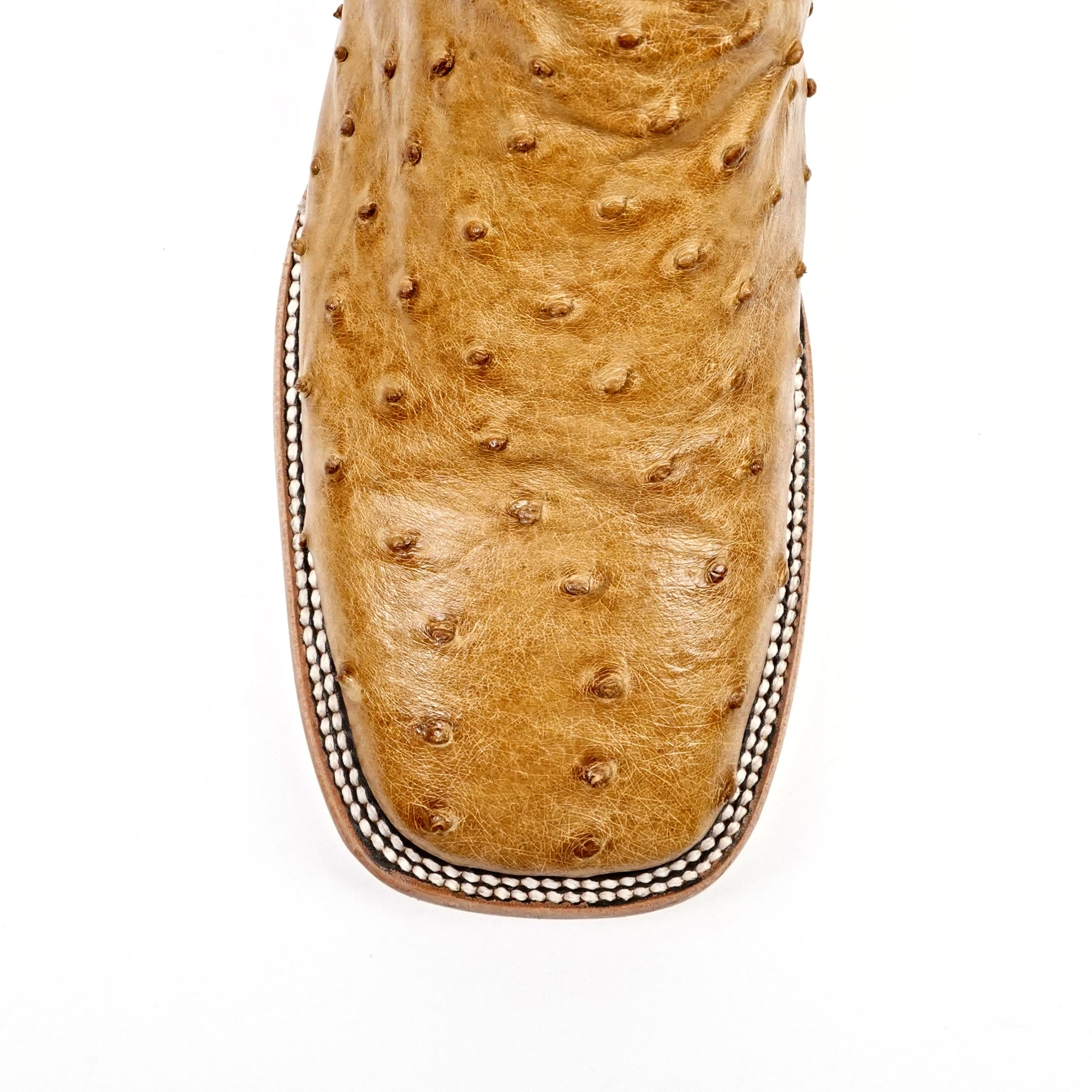 Austin Ostrich Boots - Fawn - Square Toe (AV20)