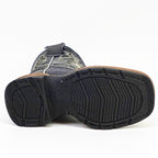 Maurich - Kids Python Boots - Black - Square Toe
