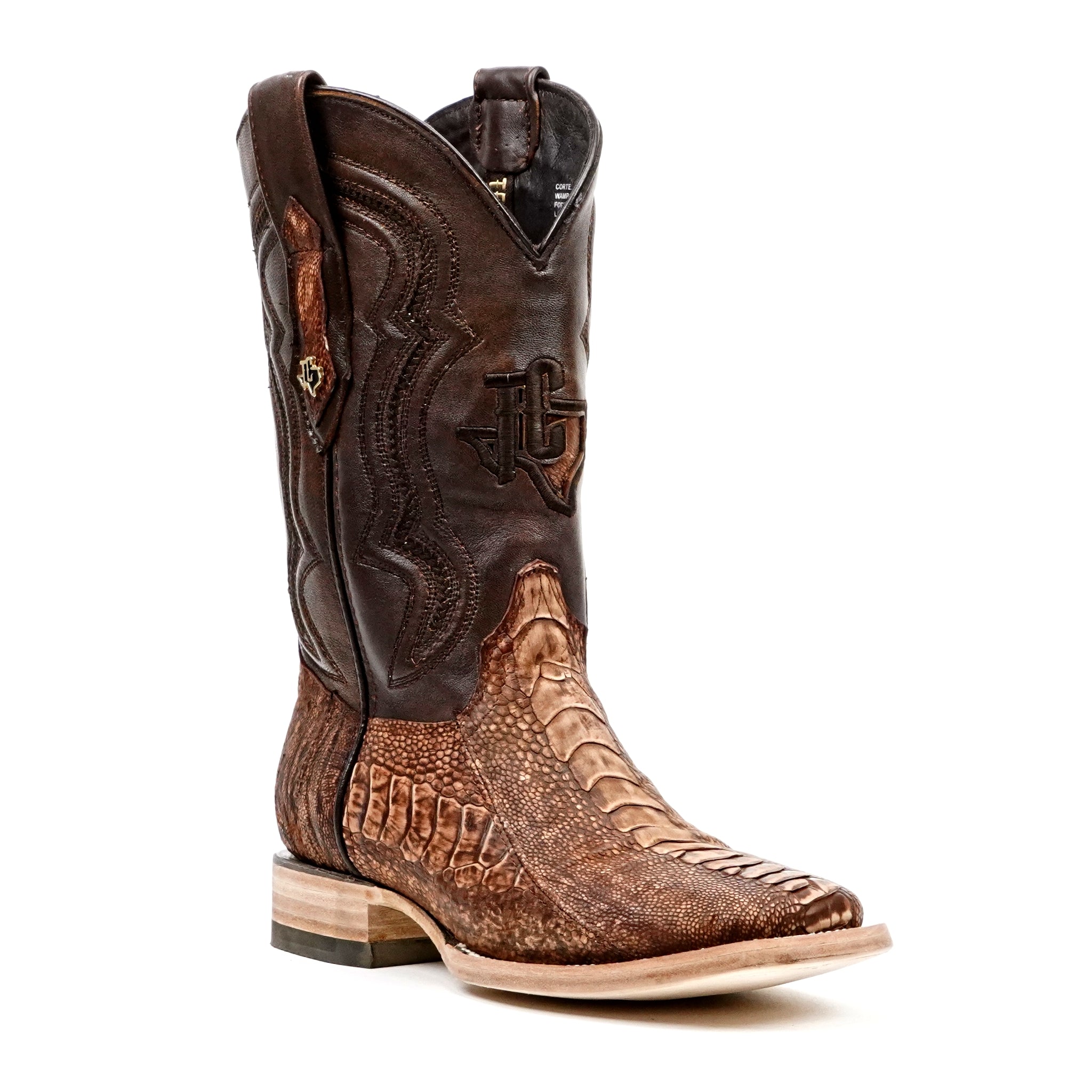 Austin Ostrich Leg Boots - Shedron - Square Toe (PA501) - Gomez Western Wear