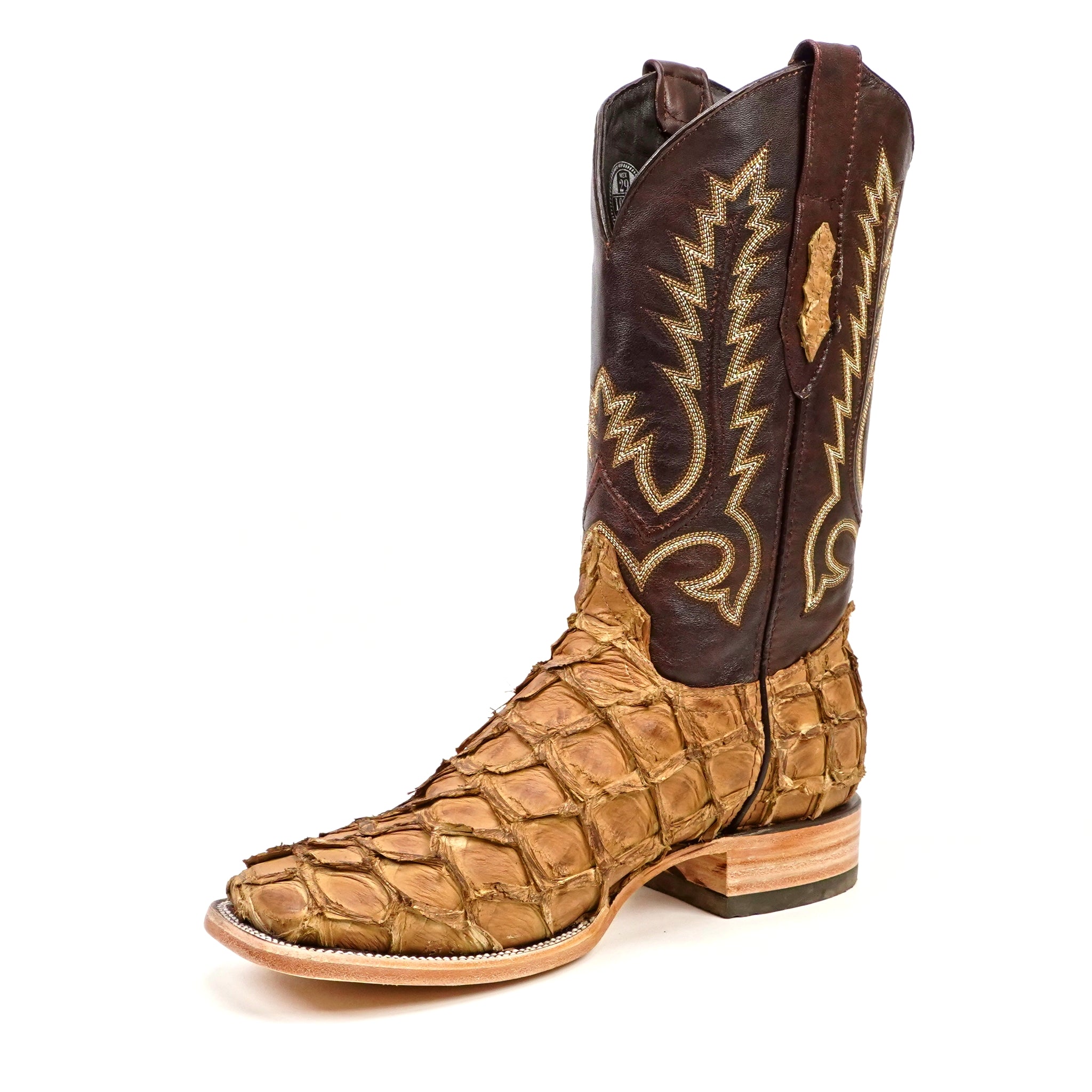 Connor Pirarucu Fish Boots - Matte Orix - Square Toe (PZ60)