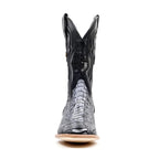 Austin Ostrich Leg Boots - Denim Blue - Square Toe (PA501) - Gomez Western Wear