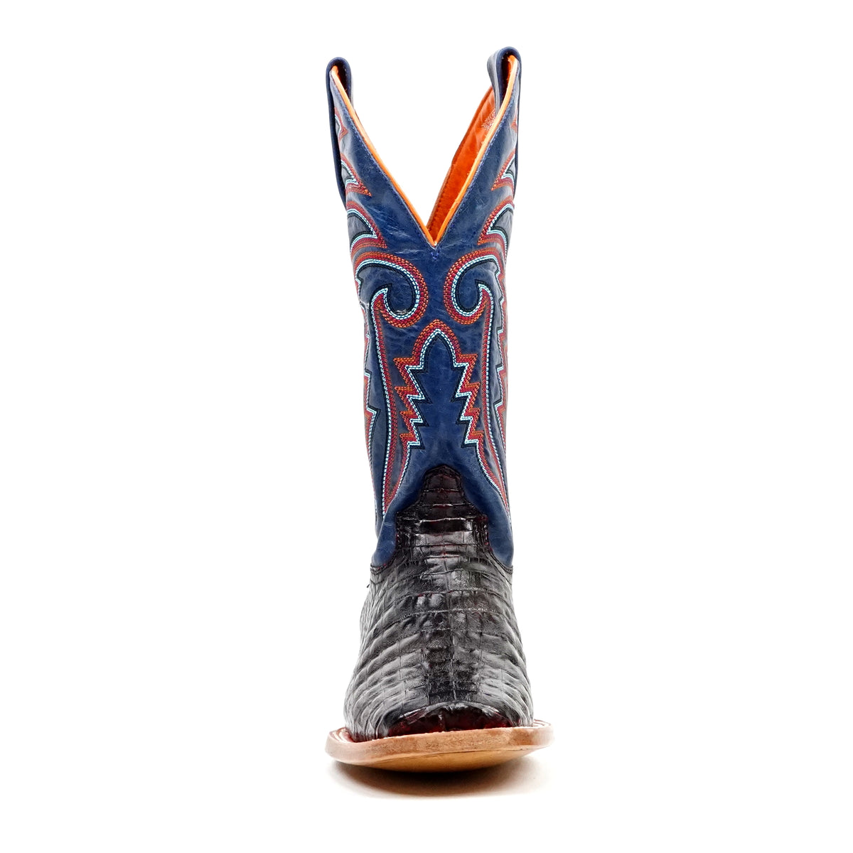 Ranger Caiman Full Belly Boots - Cherry - Square Toe - Gomez Western Wear