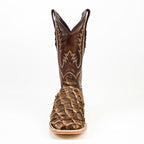 Connor Pirarucu Fish Boots - Orix Choco - Square Toe (PZ60)