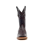 Rhodes Caiman Hornback Boots - Black Cherry - Square Toe (LM10) - Gomez Western Wear