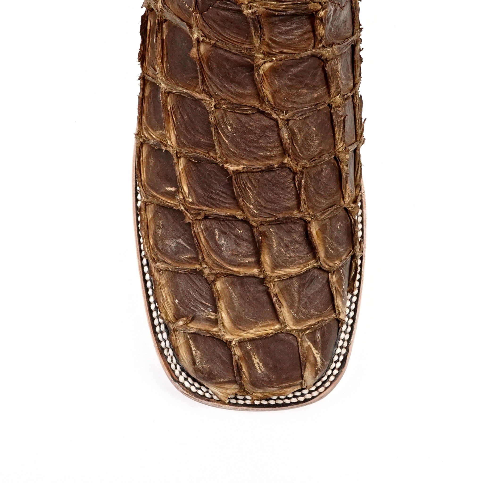 Connor Pirarucu Fish Boots - Orix Choco - Square Toe (PZ60) - Gomez Western Wear