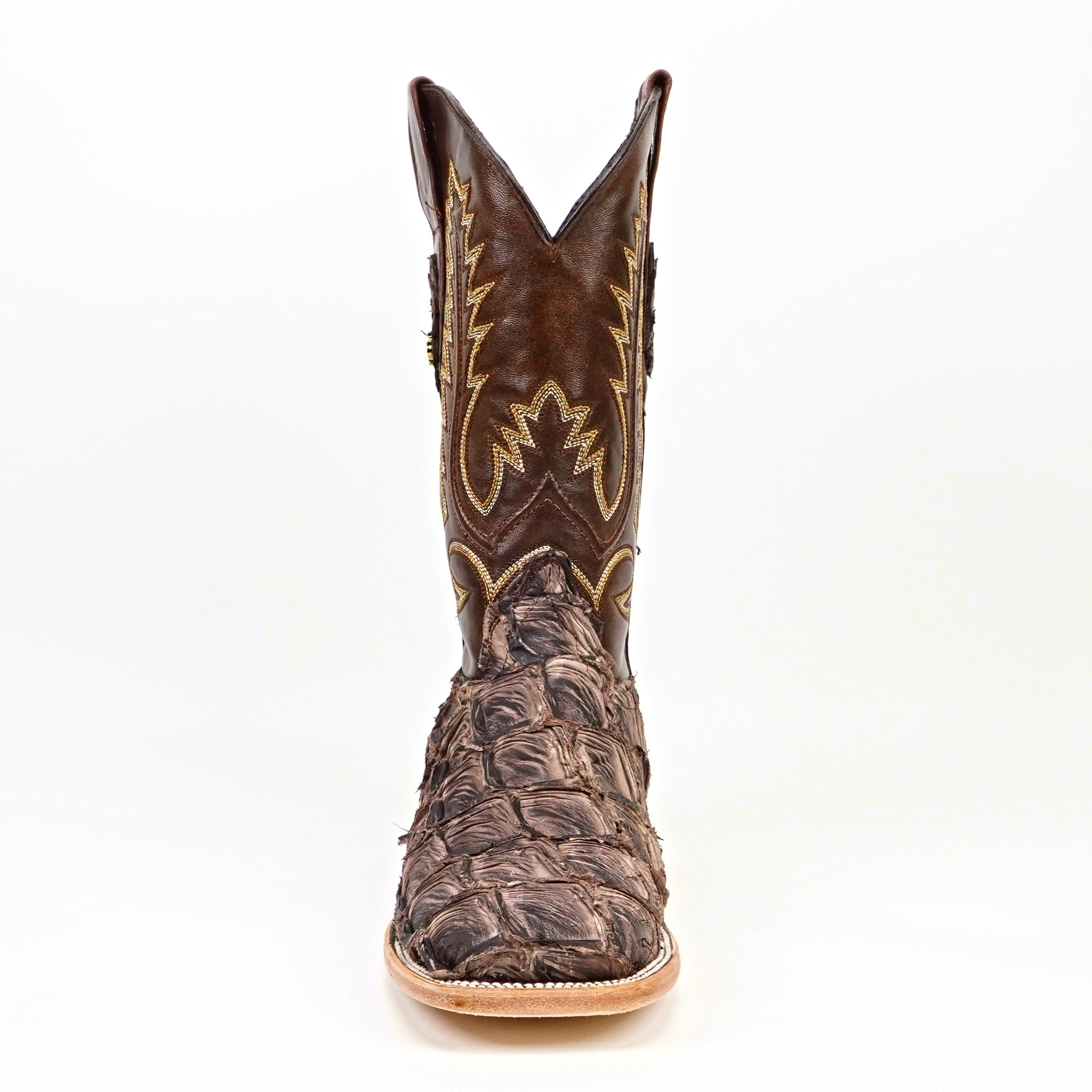 Connor Pirarucu Fish Boots - White Matte - Square Toe (PZ60)