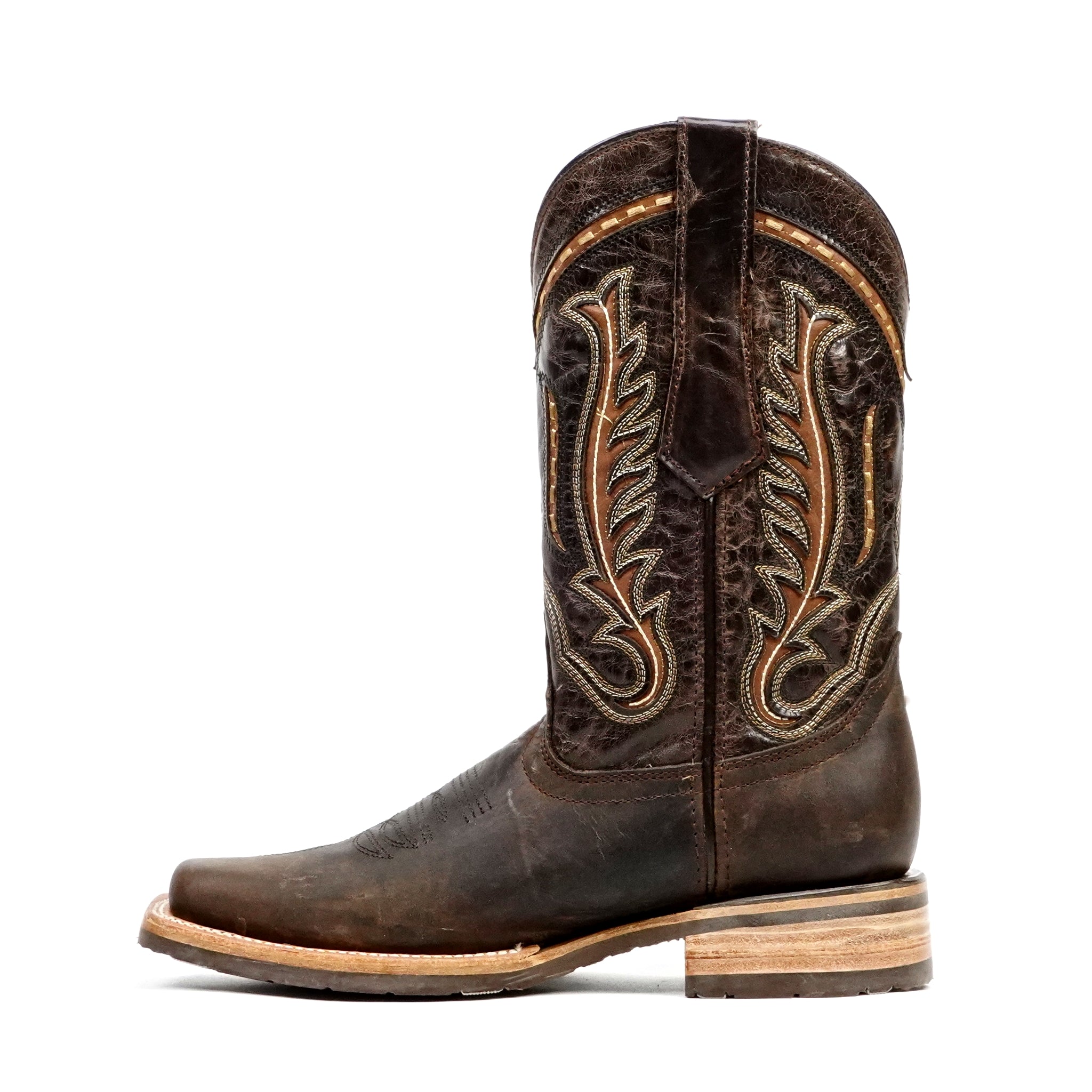 Azkar Tan Cowboy Boots- Slip-Resistant Sole - Rodeo Toe (E28)