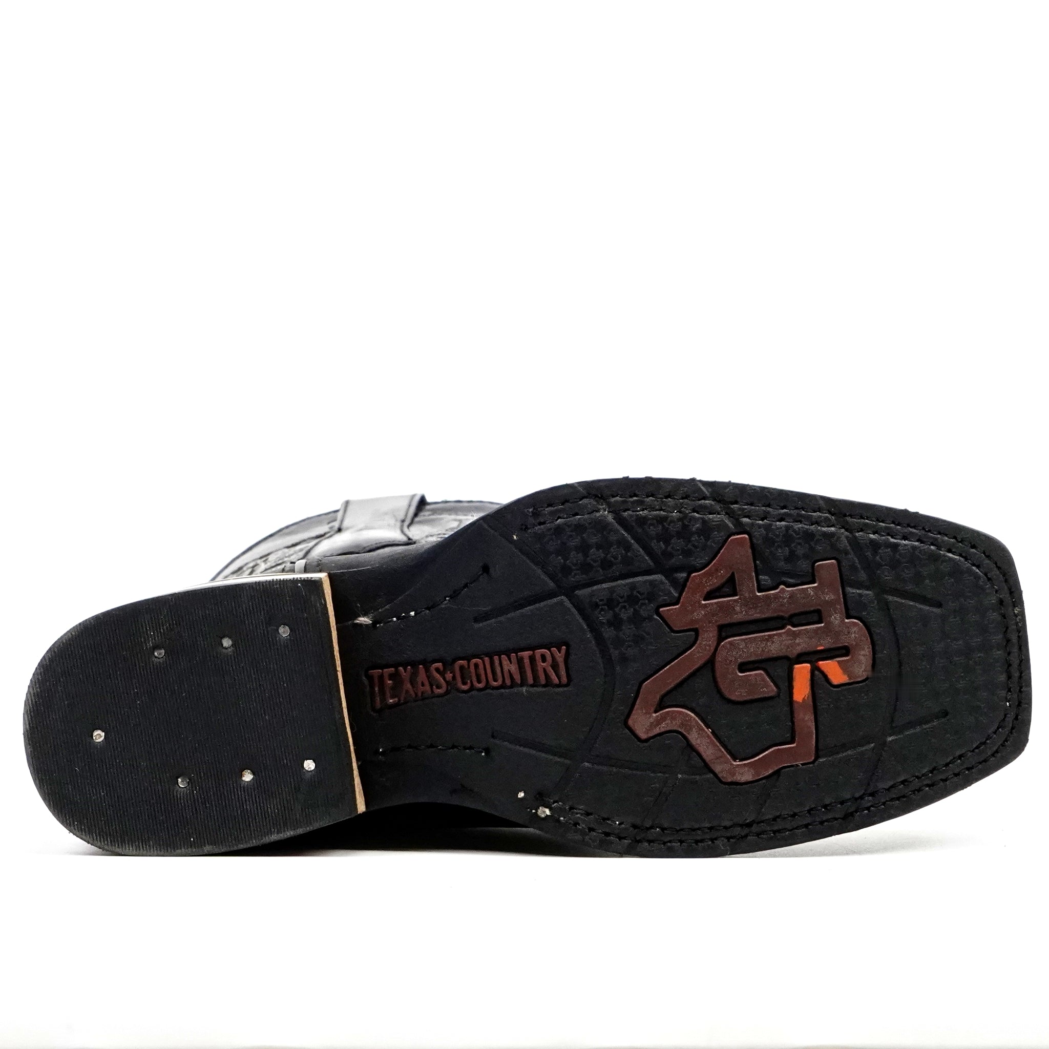 Cheyenne Black Cowboy Boots - Slip-Resistant Sole - Rodeo Toe (E28)