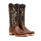 Fresno Cognac Cowboy Boots - Narrow Square Toe (E906)