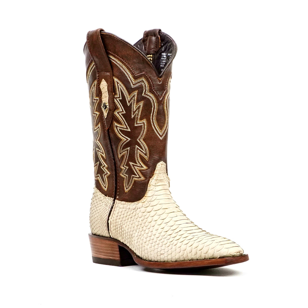 Tanner Python Boots - Cappuccino - Cutter Toe (PN26)