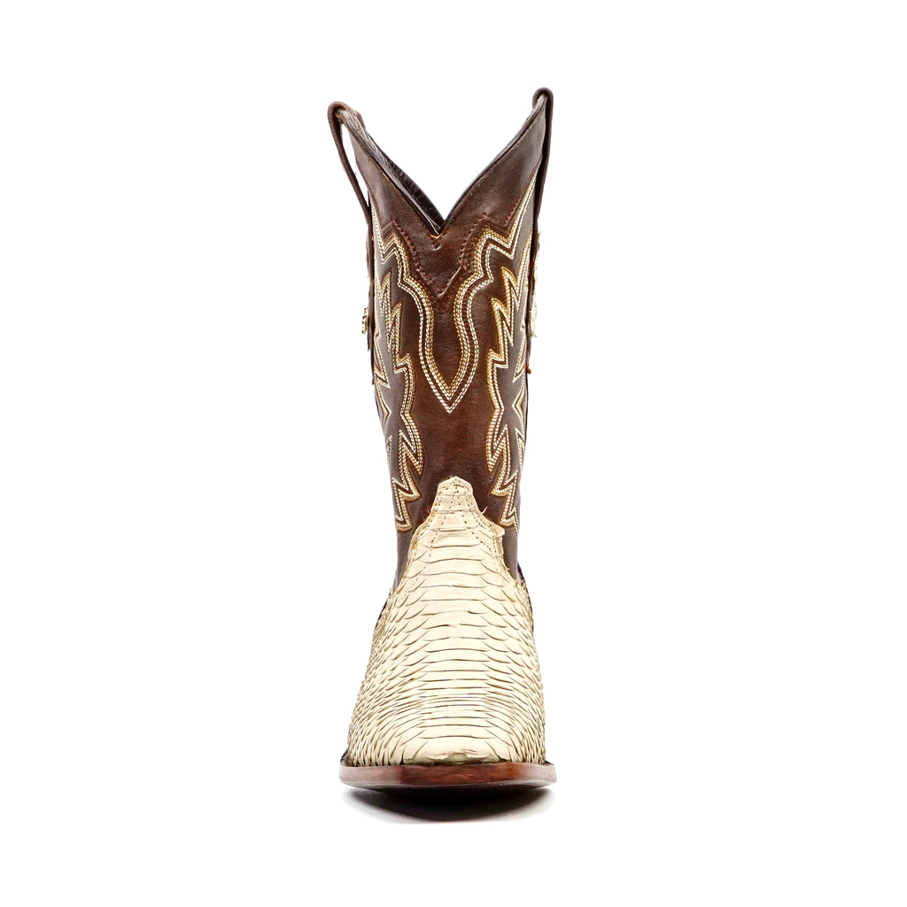 Tanner Python Boots - Cappuccino - Cutter Toe (PN26)