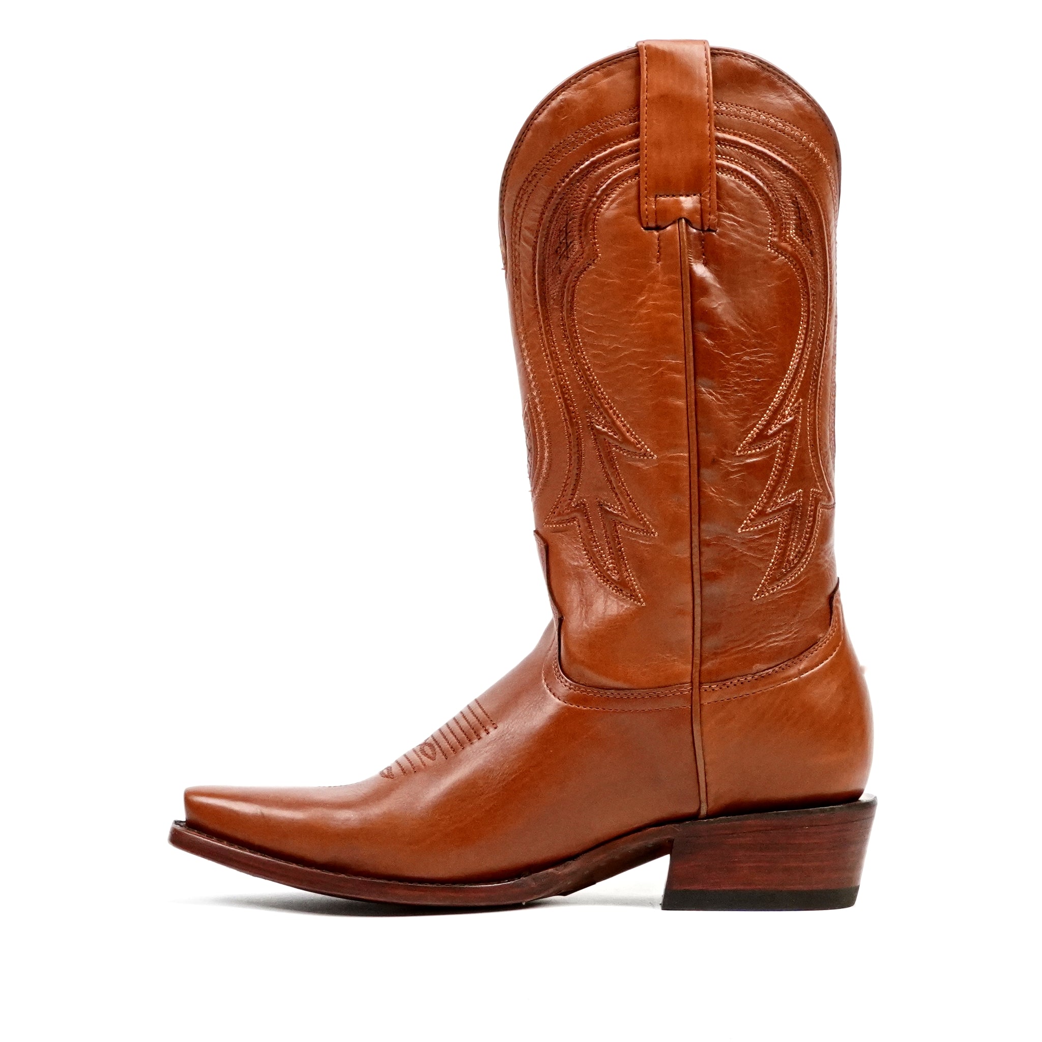 Boney Cowboy Boots - Cognac - Snip Toe (TS183)