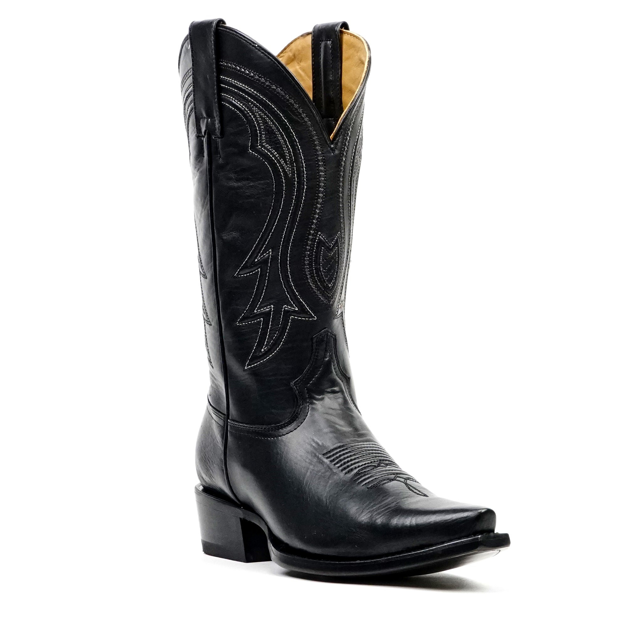 Boney Cowboy Boots - Black - Snip Toe (TS183)