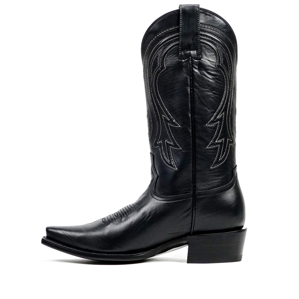 Boney Cowboy Boots - Black - Snip Toe (TS183)