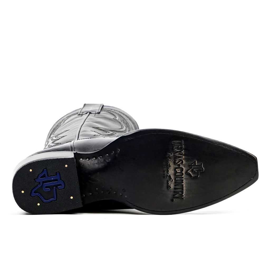 Boney Cowboy Boots - Black - Snip Toe (TS183)