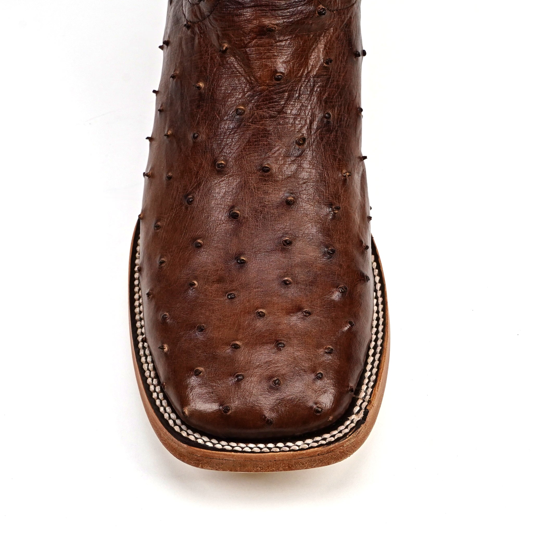 Austin Ostrich Boots - Brass - Square Toe (AV20)
