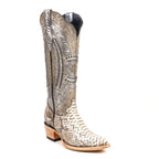 Python Natural Cowgirl Boots - Tall Shaft - Snip Toe (E31)