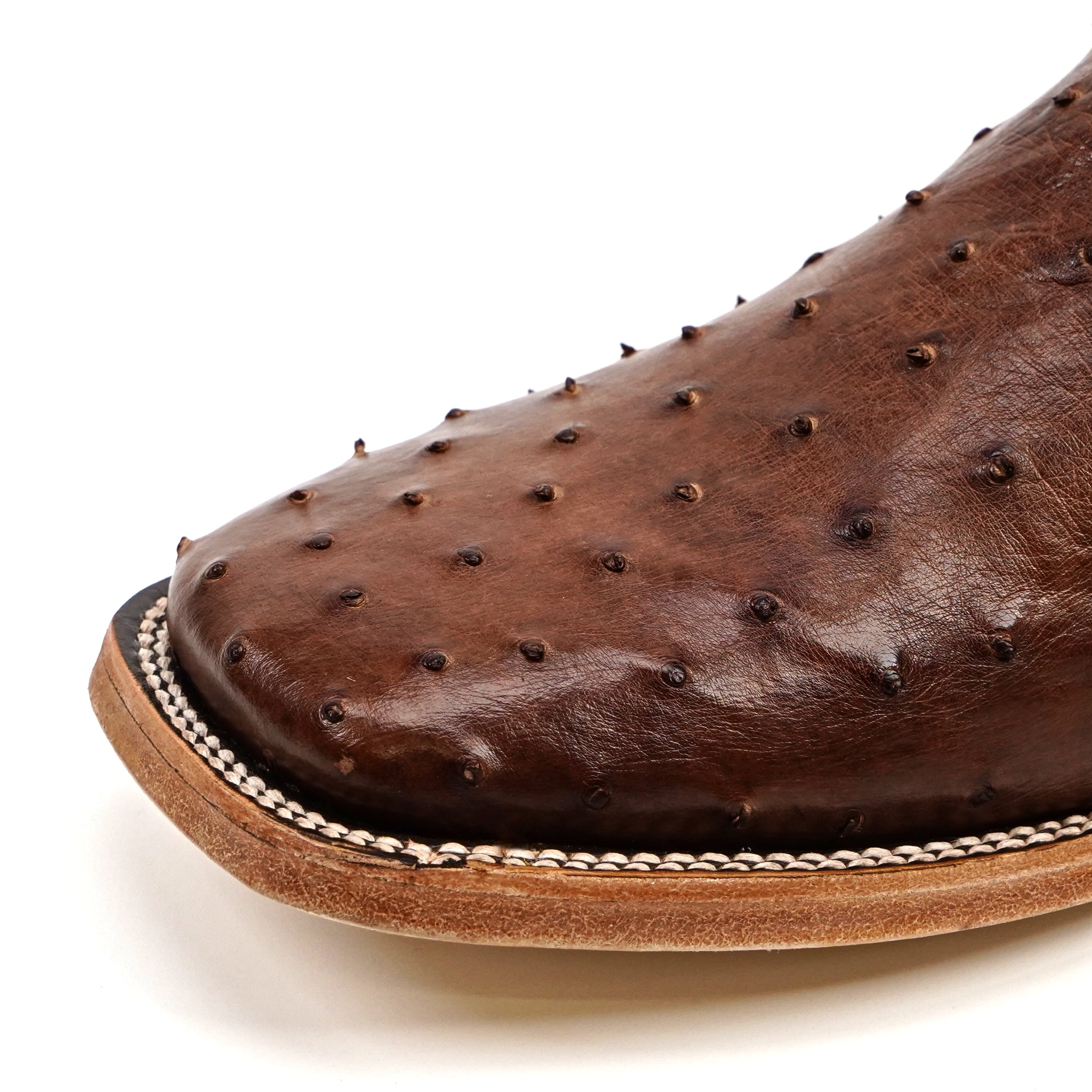Austin Ostrich Boots - Brass - Square Toe (AV20)