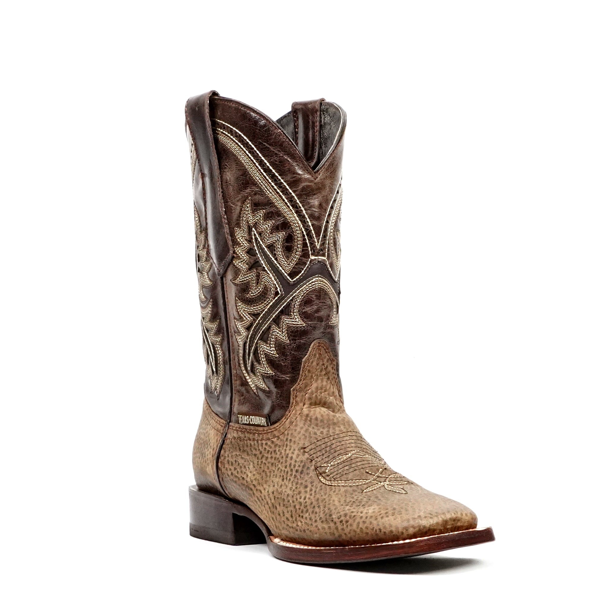 Cheyenne Chocolate Cowboy Boots - Square Toe (E29)