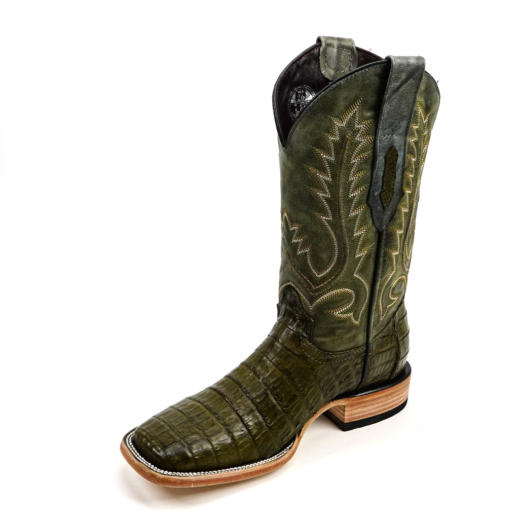 Rhodes Caiman Belly Boots - Agave - Square Toe (LM10)