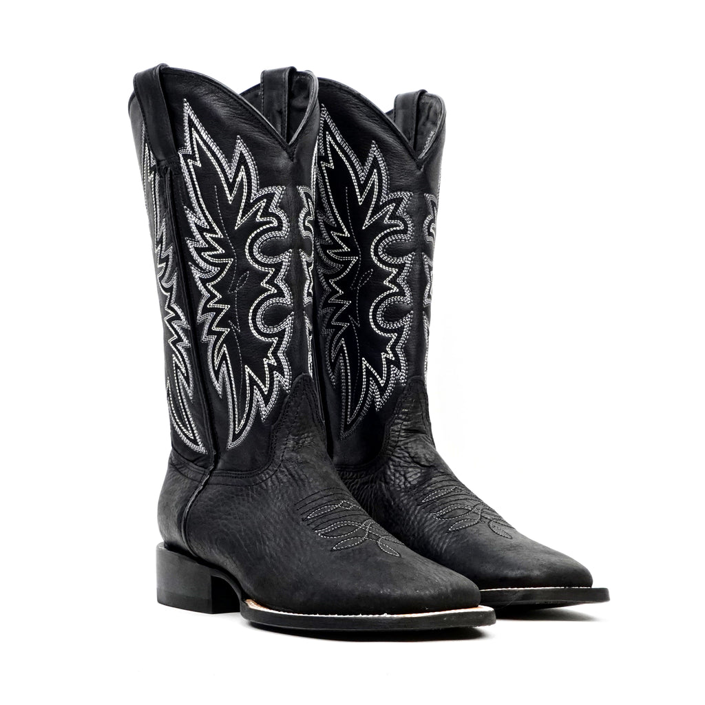 Cheyenne Black Cowboy Boots - Square Toe (E29)