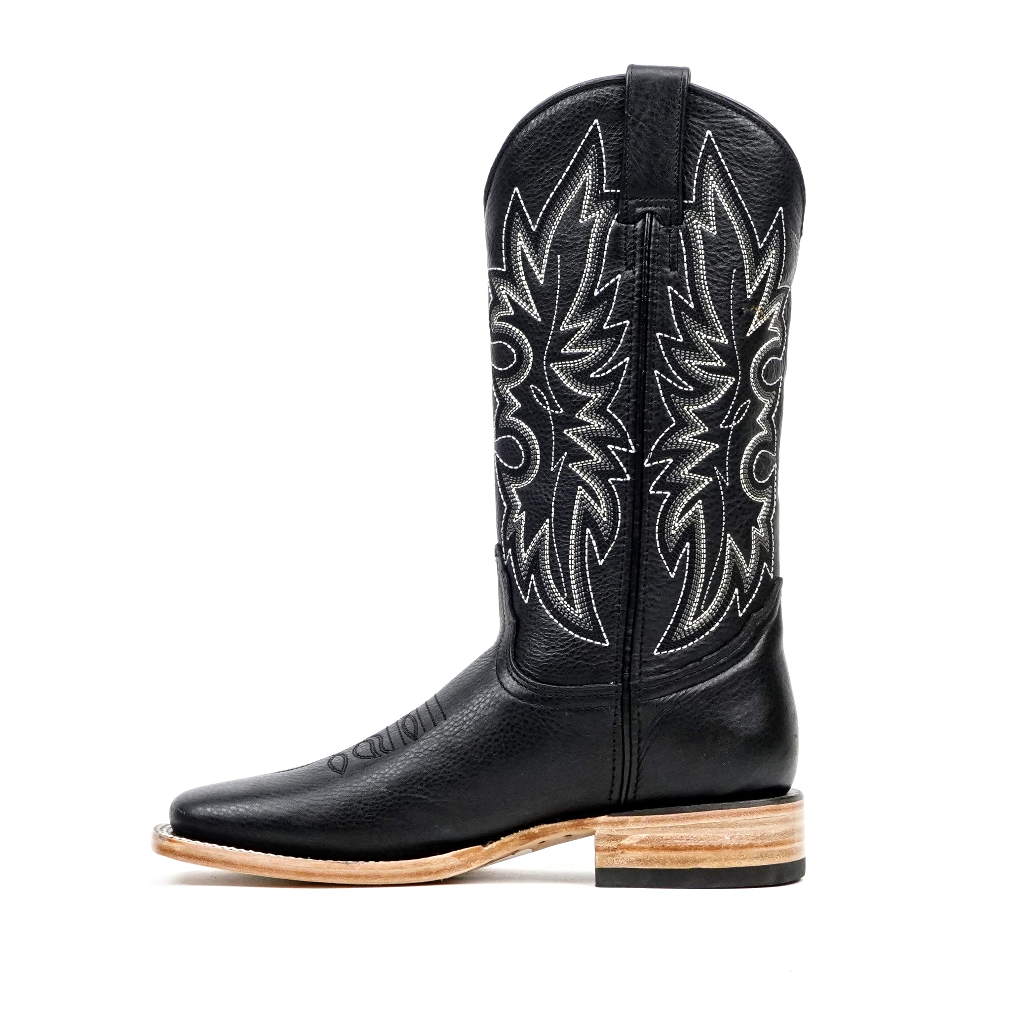 Barcelona Black Cowboy Boots - Square Toe (E422)