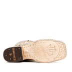Jumbo Python Cappuccino Boots - Embossed Leather - Square Toe (E682)