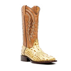 Alligator Head Orix Boots - Embossed Leather - Square Toe (E950)