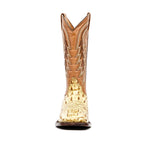 Alligator Head Orix Boots - Embossed Leather - Square Toe (E950)