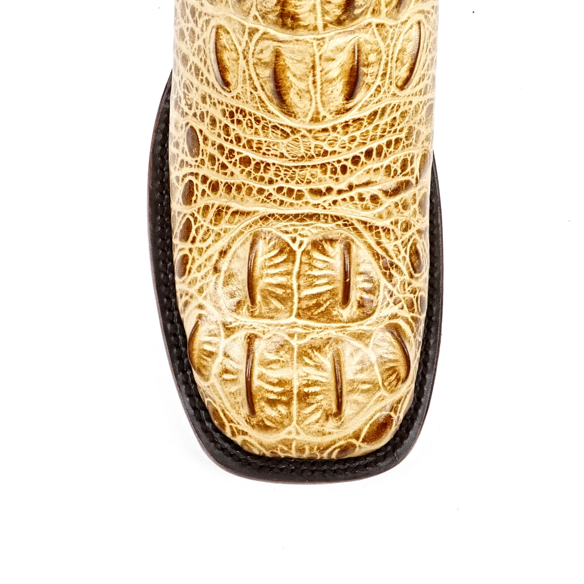 Alligator Head Orix Boots - Embossed Leather - Square Toe (E950)