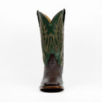 Shrunken Calf Cowboy Boots - Chocolate - Square Toe (TS083)