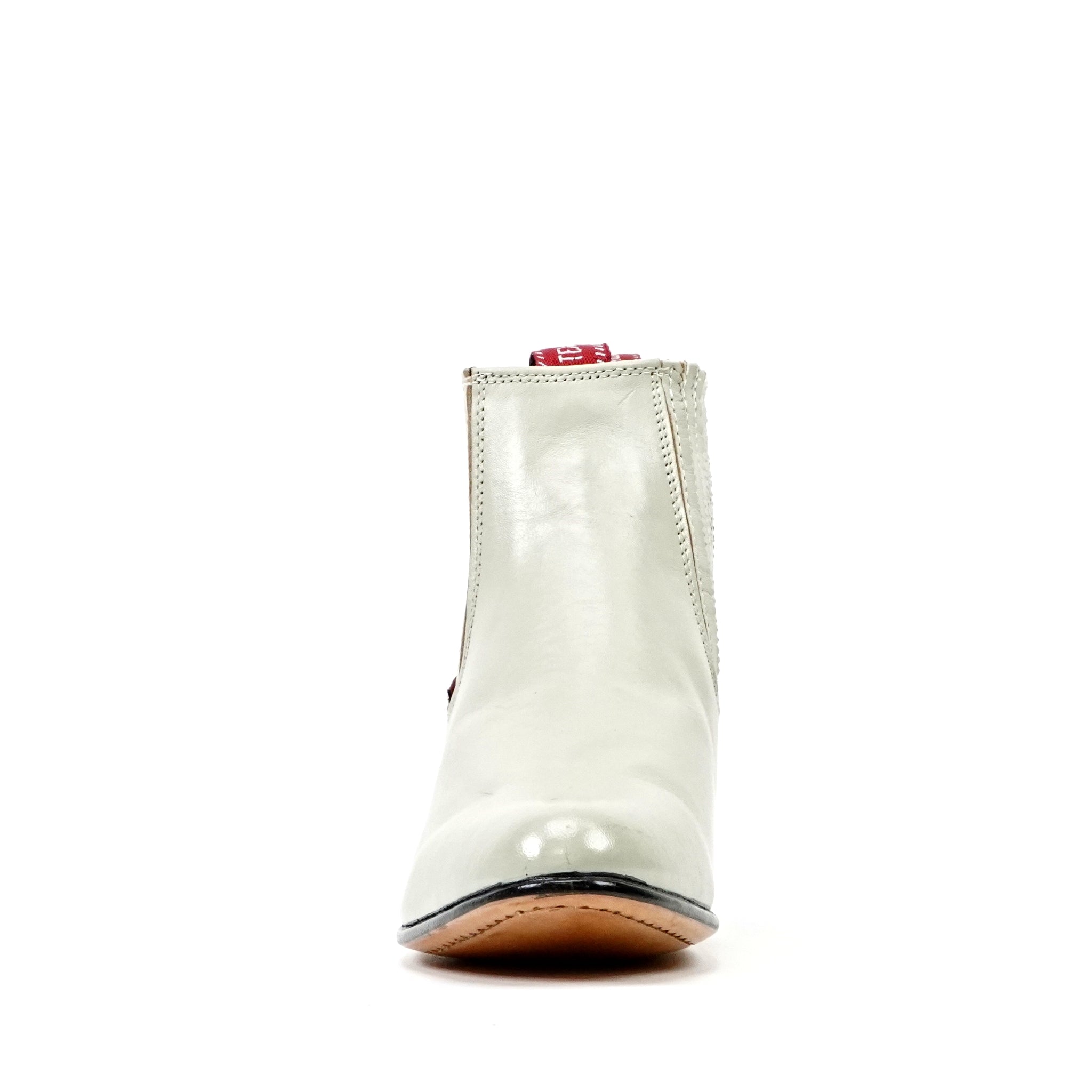 Botines de Piel Nappa - Blanco - Punta Redonda (E500)