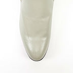 Botines de Piel Nappa - Blanco - Punta Redonda (E500)