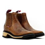 Rustic Honey Double Density Sole Ankle Boots - Square Toe (E1200)