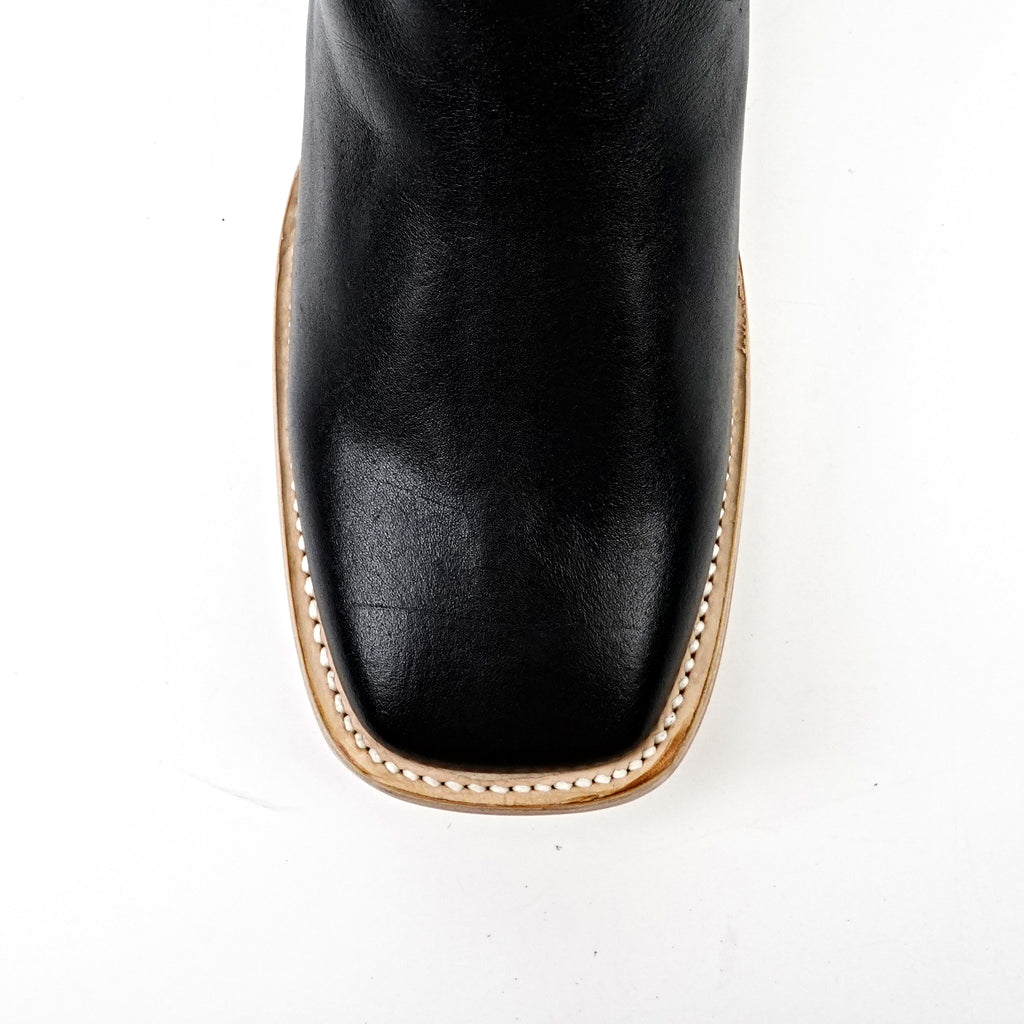Botines - Napa Negra - Punta Cuadrada (E1200)