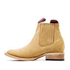 Botines - Nubuck Tan - Punta Cuadrada (E1200)