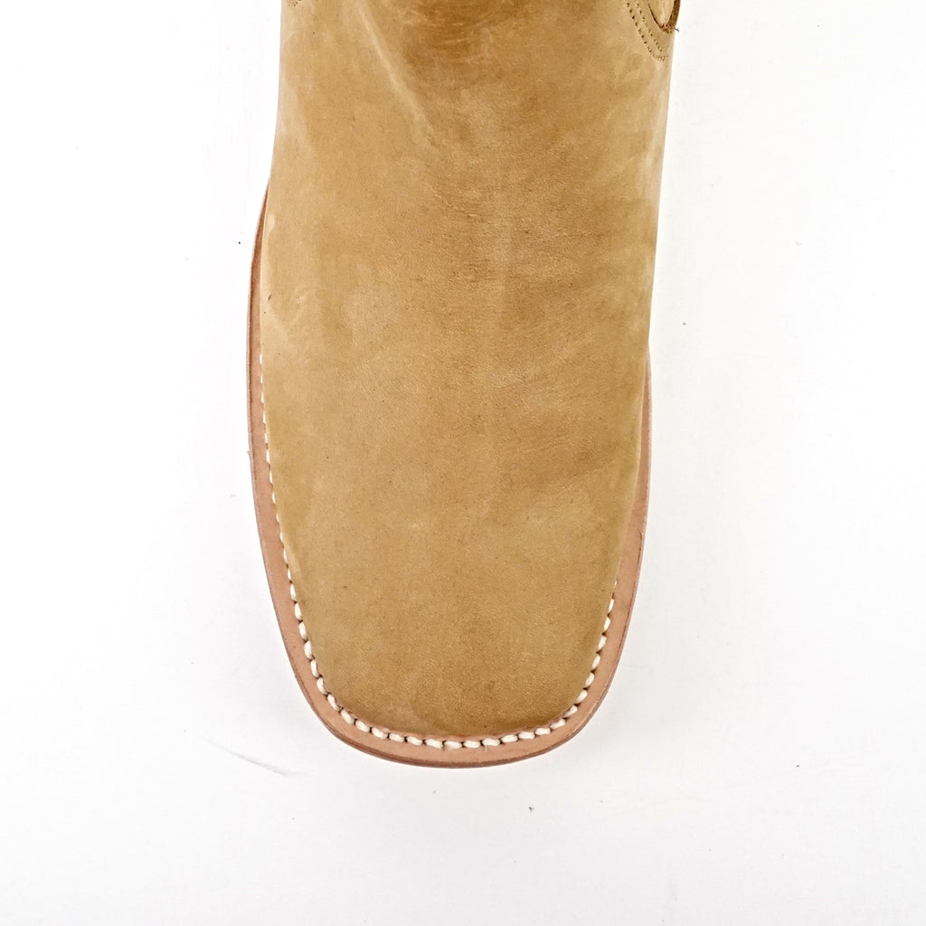 Botines - Nubuck Tan - Punta Cuadrada (E1200)